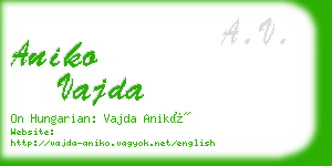 aniko vajda business card